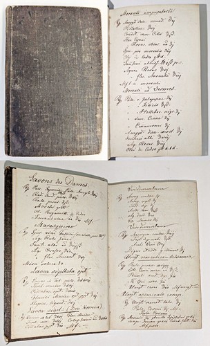 Livre recettes manuscrit - recettes,