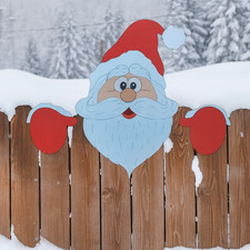 Décoration extérieure Noël peeking, ornement mignon pour clôture et jardin