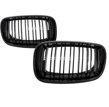 2 calandre noir brillant double lame pour BMW X5 E70 et X6 E71 de 2007 à 2013