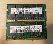 Mémoire Pc Portable 2Go (2 x1Go) DDR2 SODIMM HYNIX PC2 5300 HYMP512S64CP8-Y5