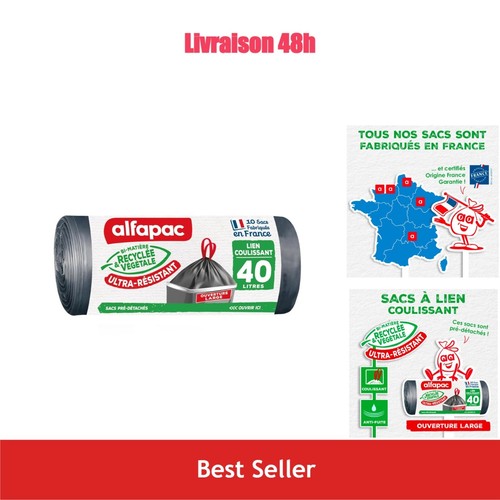 Alfapac sacs poubelle 40l - -,