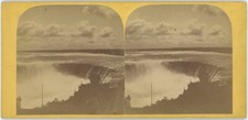 Stéréo Notman à Montréal circa 1870. Horse shoe fall. Niagara.