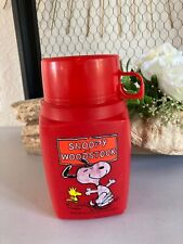 325⚜️ Ancienne Gourde Thermos Snoopy Woodstock Rouge Vintage