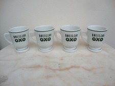 4 anciennes tasses bouillon OXO  vintage Compagnie LIEBIG , no kub Maggi