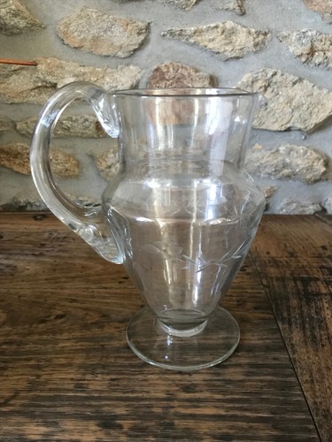 Pichet verre gravé - pichet,