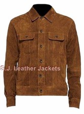 Men's Fashion Cow Suede Brown