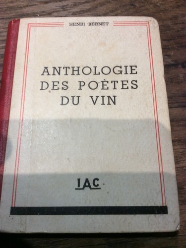 Anthologie des poètes vin - anthologie,