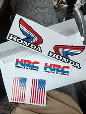 Autocollants HRC  compatibles avec motos Honda -lot de 6 pièces