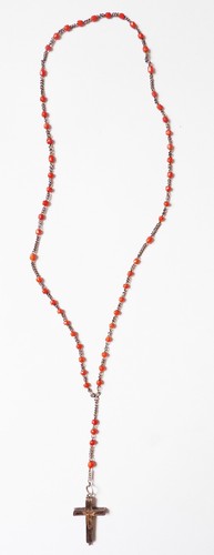 Petit chapelet corail croix