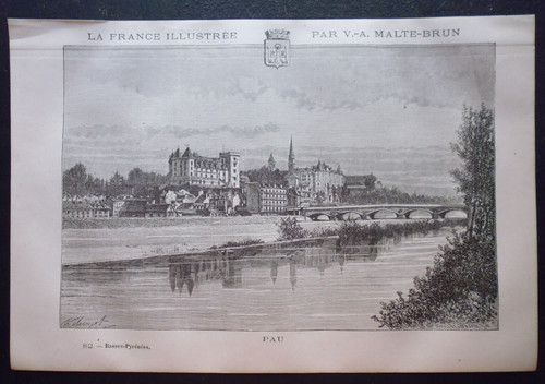 Gravure 1883 la france - 1883:,