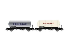 HJ6264 SNCF, coffret de 2 wagons-citerne à 2 essieux à gaz, « Primagaz » ép. IIl