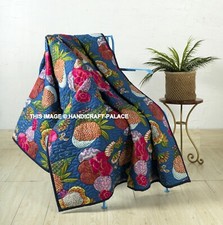 Couverture bleu matelassé - bleu,