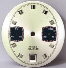 Cadran montre chronographe Valjoux 7734 neuf de stock ( NOS ) - H3-A-13