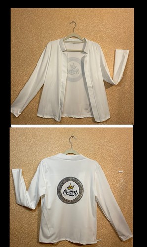 Blazer blanc chic motif - , queen