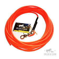 Neuf Biothane Laisse pour Chien Laisse Longe de Pistage 8mm Rond Orange Fluo