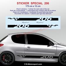 Autocollant pour 206 SPORT kit sticker bas de caisse racing bande latérale 2064