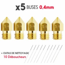 x5 Buse Nozzle Laiton 0.4mm pour MakerBot Replicator 1/2/2x Imprimante 3D+Outils
