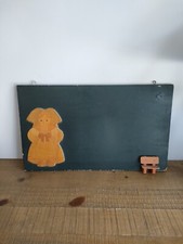 Ancien Tableau Ardoise À Craie - Alsacienne - Banc D'école - Vintage 