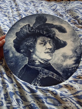 Grande Assiettes Décorative Faience Signé Rembrandt