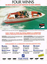 PUBLICITE ADVERTISING 114  1989  FOUR WINNS  bateau FREEDO moteaur OM COBRA