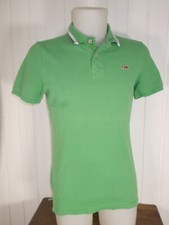 Polo coton vert assez épais NAPAPIJRI M/ 40 Logo brodé manches courtes