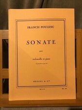 Francis Poulenc Sonate pour violoncelle et piano partition éditions Heugel