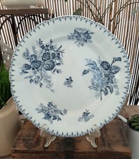 Plat rond Sarreguemines Flore chantourné