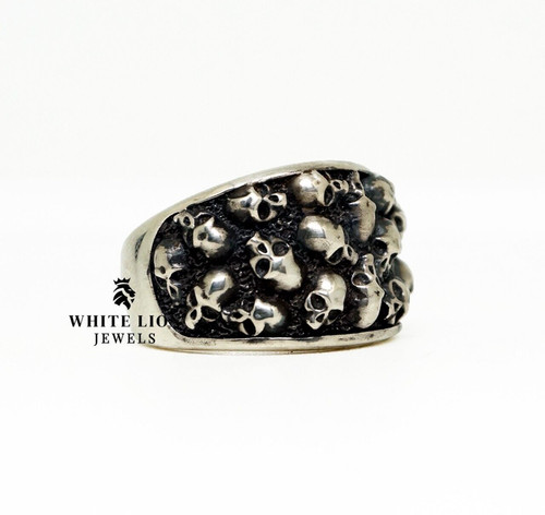 Bague argent oxydé - en,