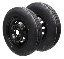 2x Roue Compléte Noir 155/80R13 84N 4Jx13 100x4 155 R 13 Voiture Remorque Pneu