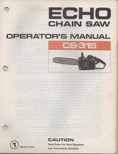 ECHO CHAIN SAW OPERATOR"S