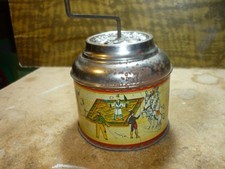 ANCIEN JOUET BOITE MOULIN  MUSIQUE CIRQUE CLOWN ELEPHANT 1940 JEP CR TOLE BING