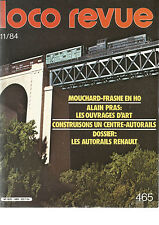 LOCO REVUE N°465 MOUCHARD-FRASNE EN HO / UN CENTRE AUTORAIL / AUTORAIL RENAULT