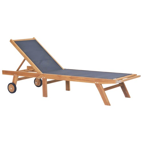 Teck massif chaise longue - chaise,