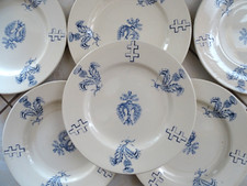 6 assiettes dessert faience KG