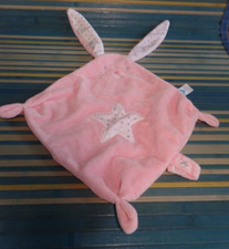 S23P / doudou lapin plat rose étoile blanche TEX