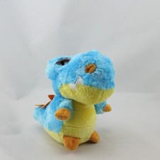 Doudou peluche crocodile bleu