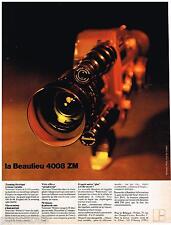 PUBLICITE ADVERTISING 105  1970  La caméra BEAULIEU  4008 ZM zooming éléctrique