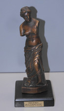 -STATUETTE REPRODUCTION VENUS DE MILO EN BRONZE SUR SOCLE VITRINE déco  D