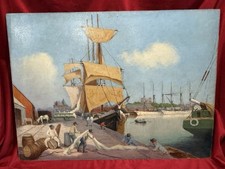 Tableau Ancien MARINE PORT