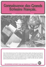 CHOCOLAT POULAIN DOSSIER COMPLET CONNAISSANCE DES GRANDS ECRIVAINS FRANCAIS