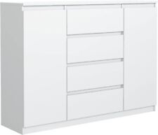 Commode Blanche Mat avec 4