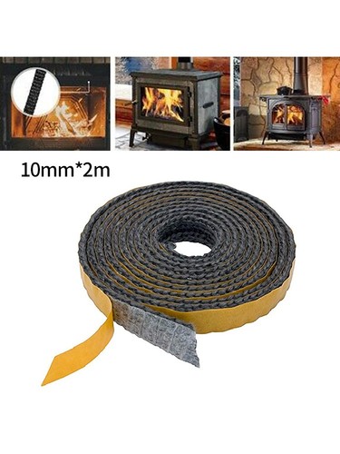 Plat noir stove rope adhésif - plat,