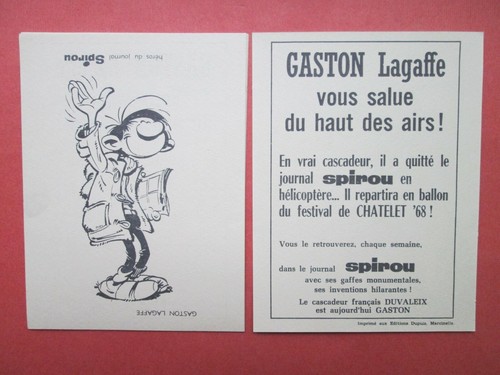Franquin carte gaston lagaffe - franquin,