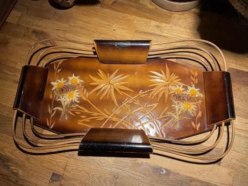 Ancien plateau bois vintage - plateau,