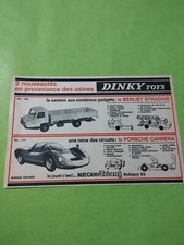 PUBLICITE DINKY TOYS CAMION BERLIET STRADAIR PORSCHE CARRERA - 1967 - ( A2 )