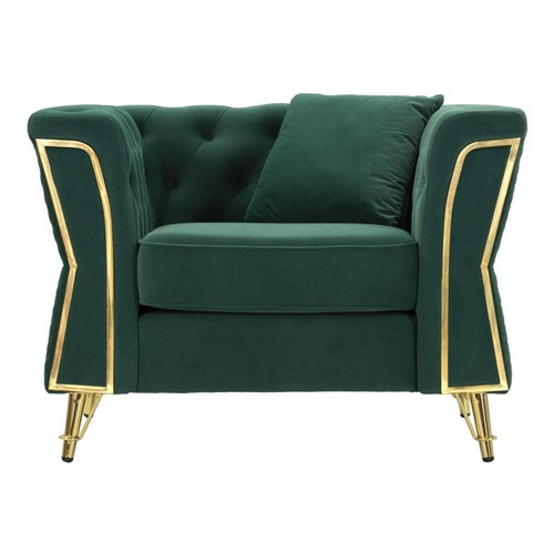 Fauteuil velours capitonné - fauteuil,