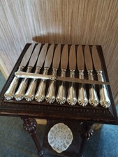 11 Couteaux de Table Violonnés Orfèvrerie Christofle en Métal Argenté