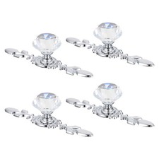  4 Pcs Bouton En Verre Diamant