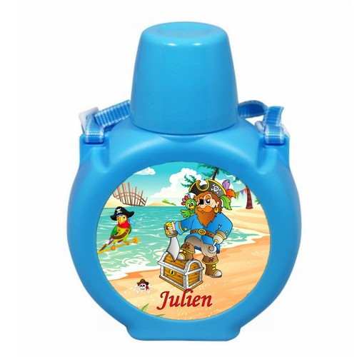 Gourde bleue enfant pirate - gourde,