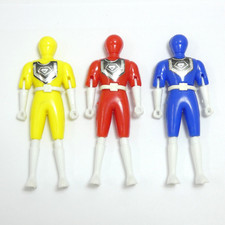 LOT 3 FIGURINES BIOMAN BOOTLEG SANS MARQUE JOUET COLLECTION VINTAGE 15 CM